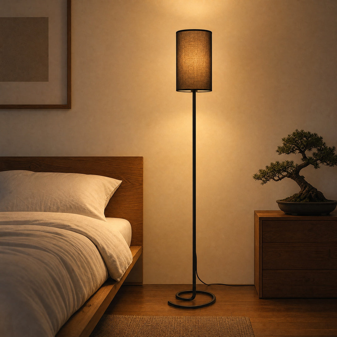 Elegant Linen Floor Lamp
