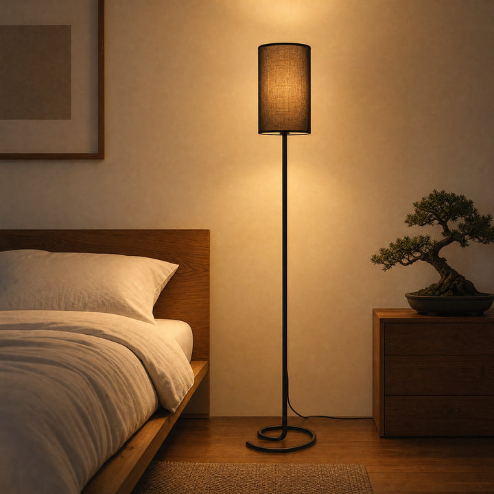Elegant Linen Floor Lamp