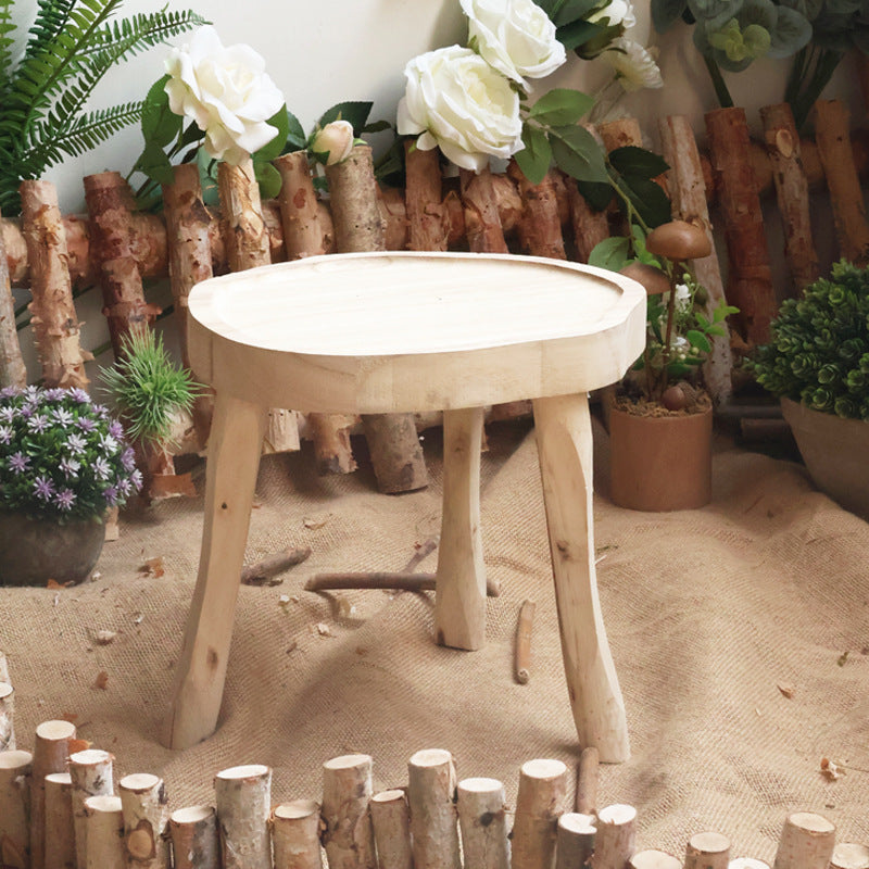 Elegant wood side table