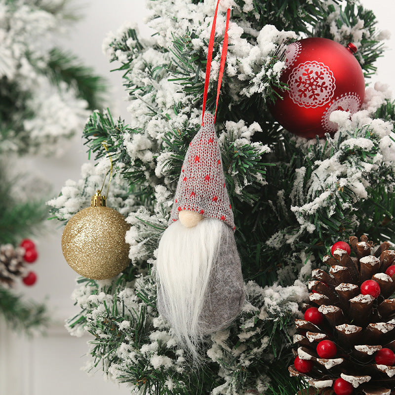 Cute Christmas tree decoration in gnome design