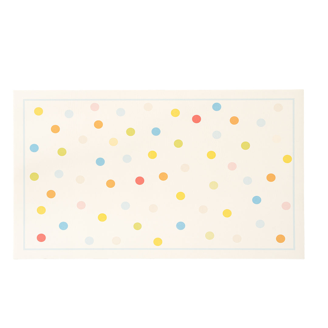Oval Baby play mat with padded foam core and non-slip underside