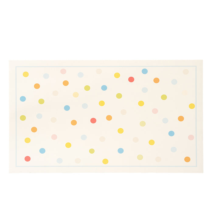 Oval Baby play mat with padded foam core and non-slip underside