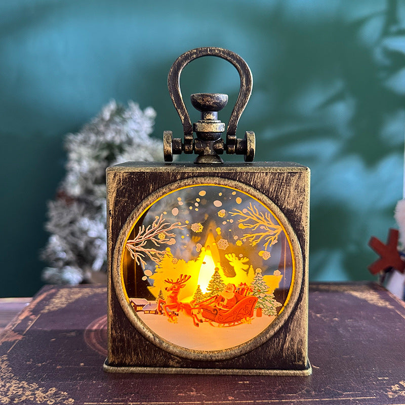 Decorative Christmas lantern with LED lighting