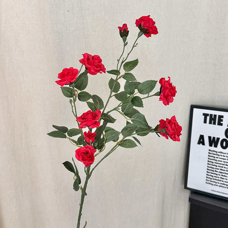 Realistic Faux Rose Floral Branch