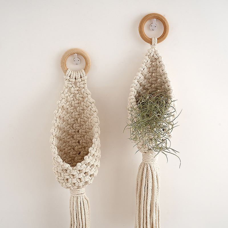 Macramé Plant Holder with Decorative Hanging Design