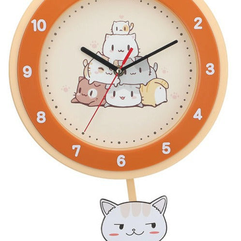 Wall clock with colorful animal design