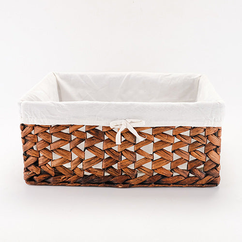 Storage basket with removable fabric insert