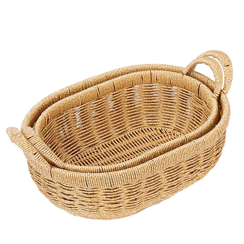Decorative Round Woven Storage Basket
