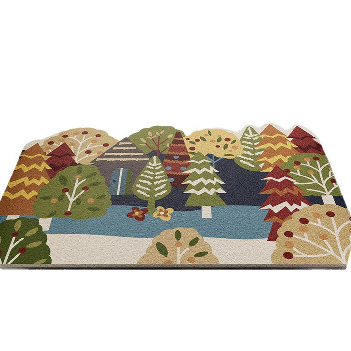 Forest-Themed Non-Slip Bath Mat