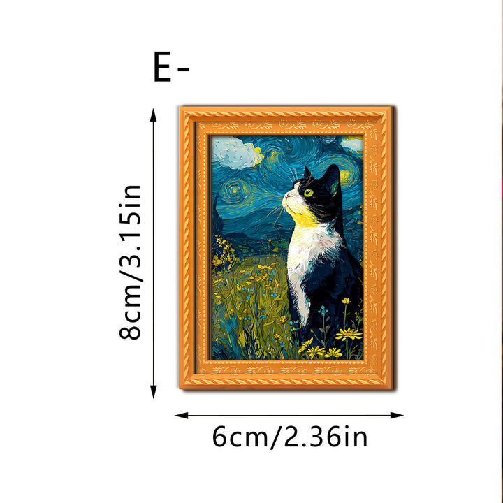 Decorative cat art with futuristic design