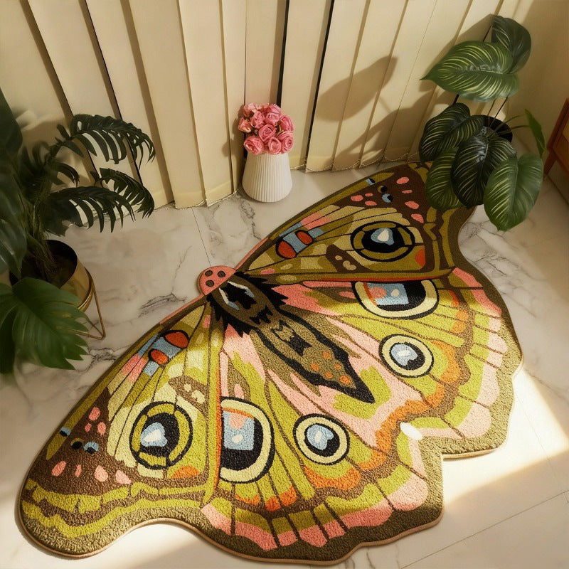 Artistic Butterfly-Shaped Floor Mat for Home