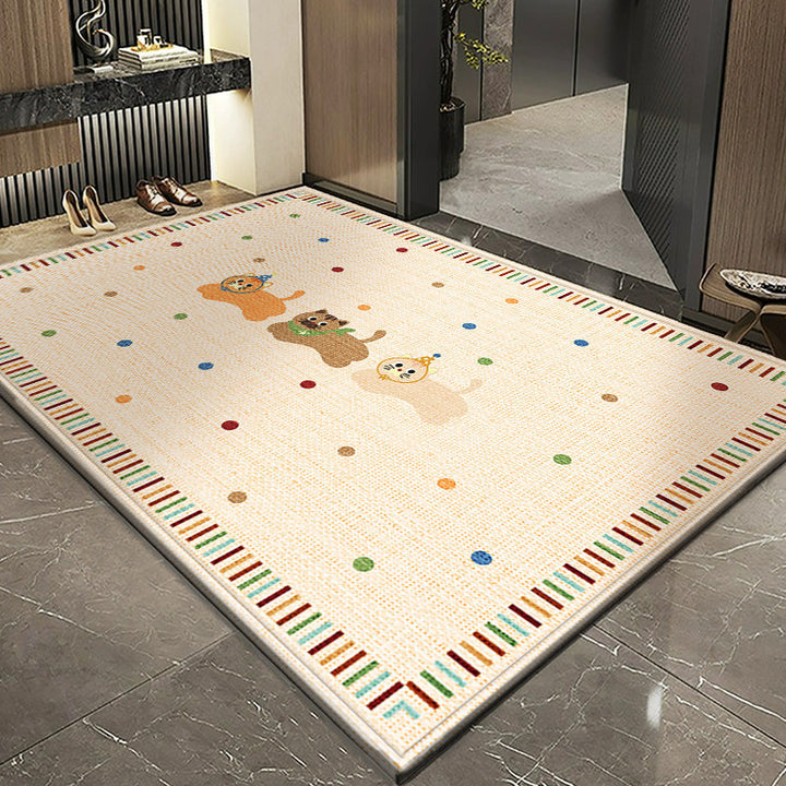 Children's Playful Circus-Themed Area Rug