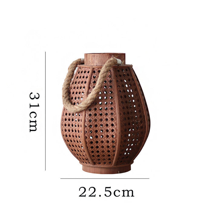 Decorative lantern holder made of natural material