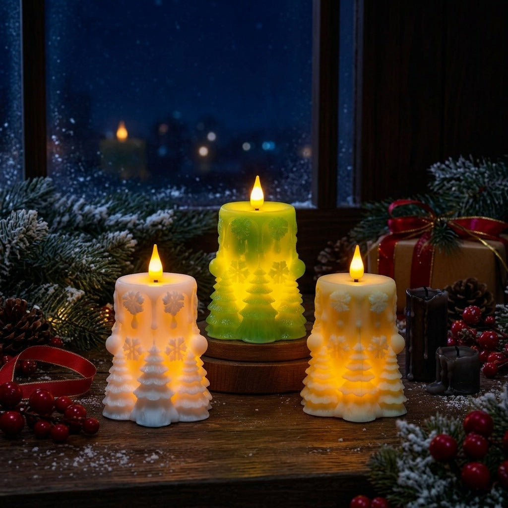 Winter Decorative Candle