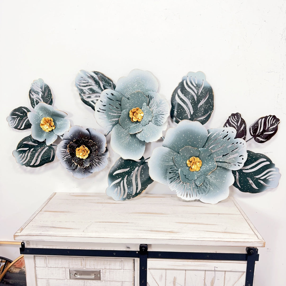 Floral Metal Wall Art Sculpture