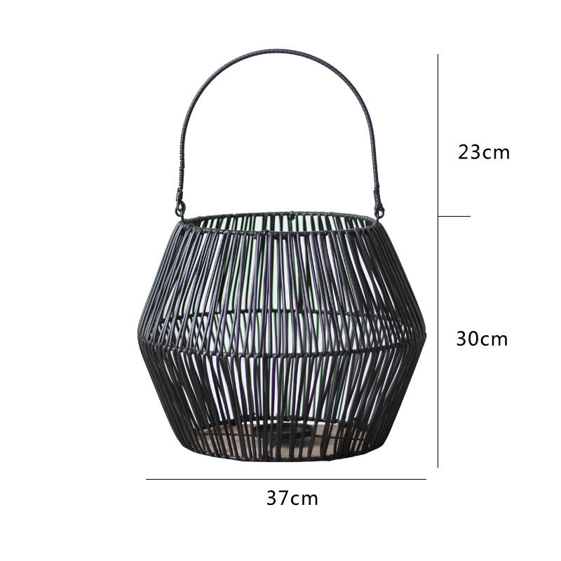 Decorative basket with handle