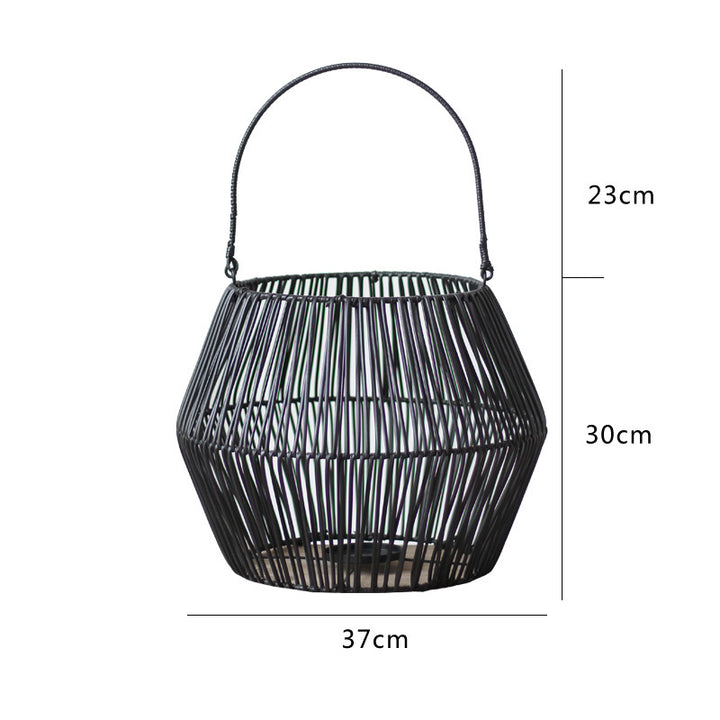 Decorative basket with handle