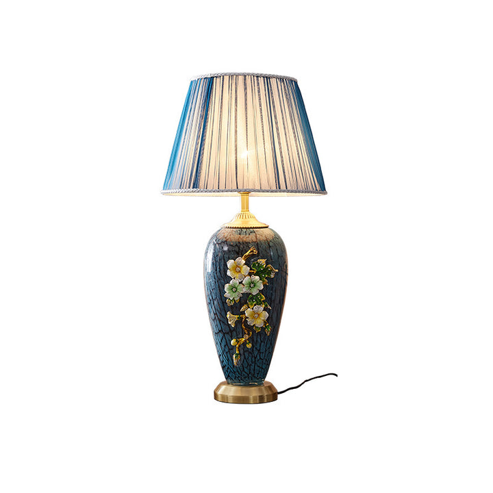 Ornate flower table lamp