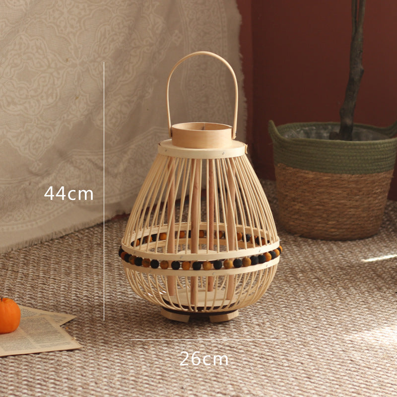 Handcrafted lantern made from natural materials