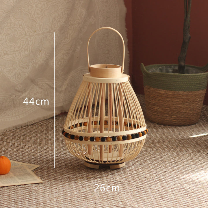 Handcrafted lantern made from natural materials