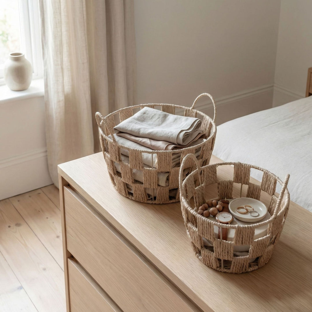 Basket set with handles