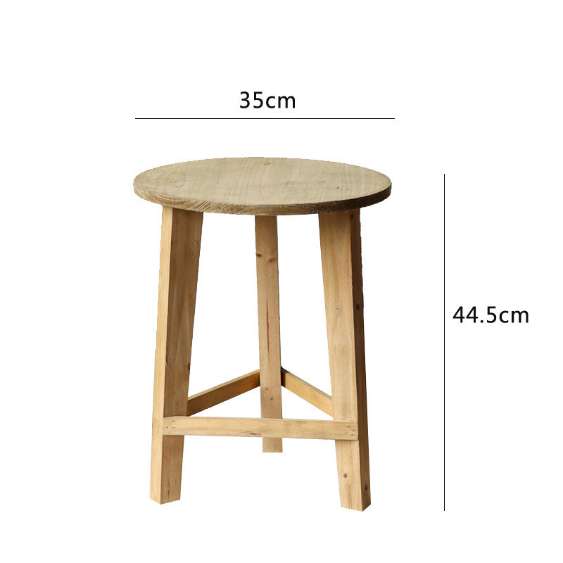 Rustic side table made of solid wood