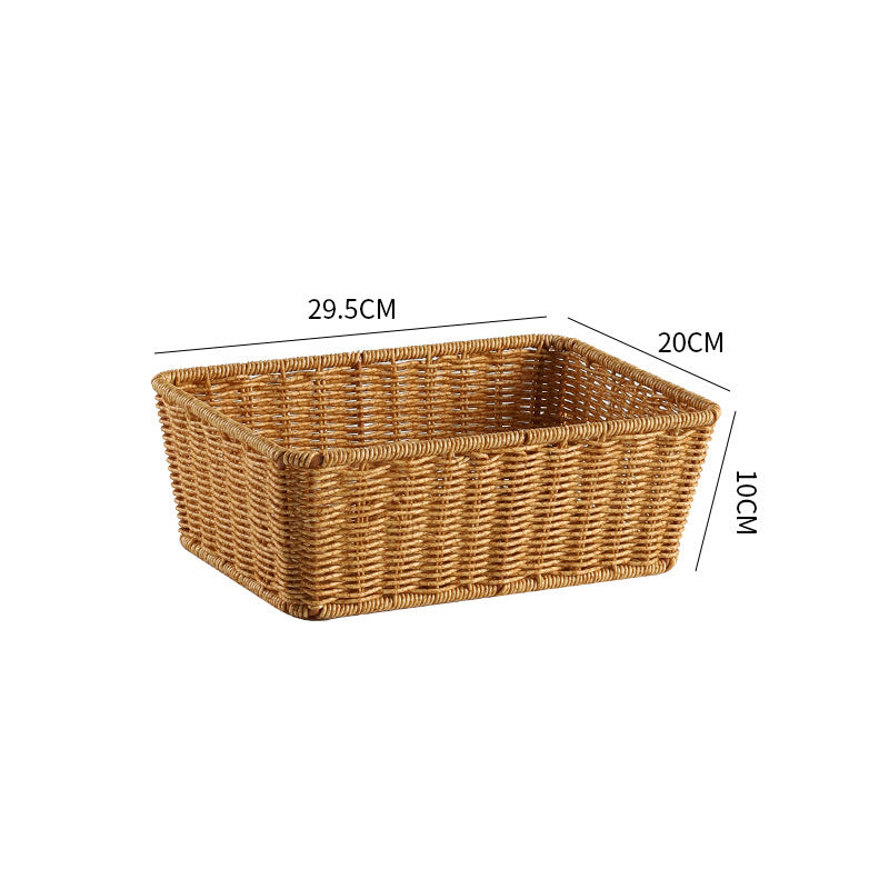 Elegant Handmade Rectangular Woven Storage Basket