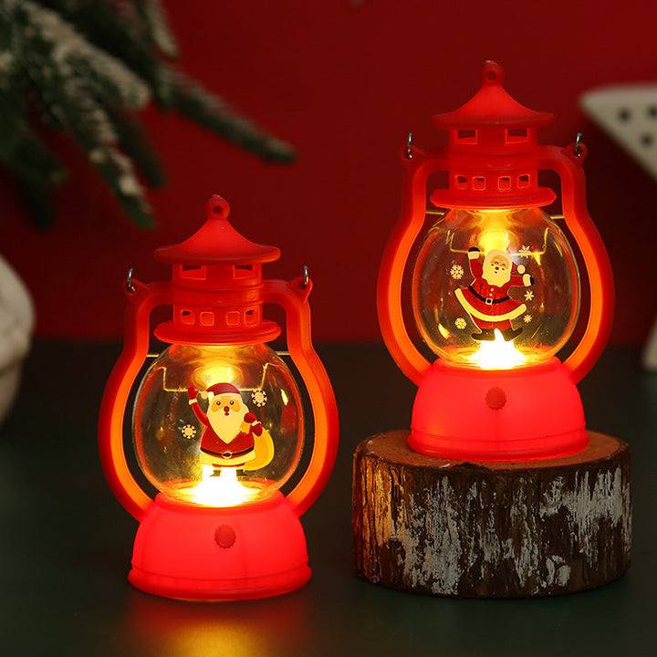 Decorative Christmas lantern with Santa Claus motif