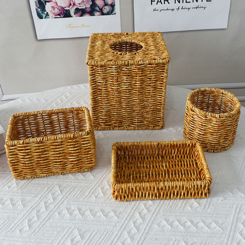 Woven Rectangular Storage Basket