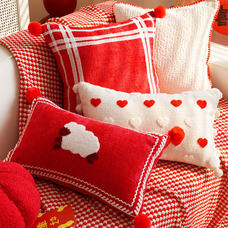 Cozy Textured Throw Pillow