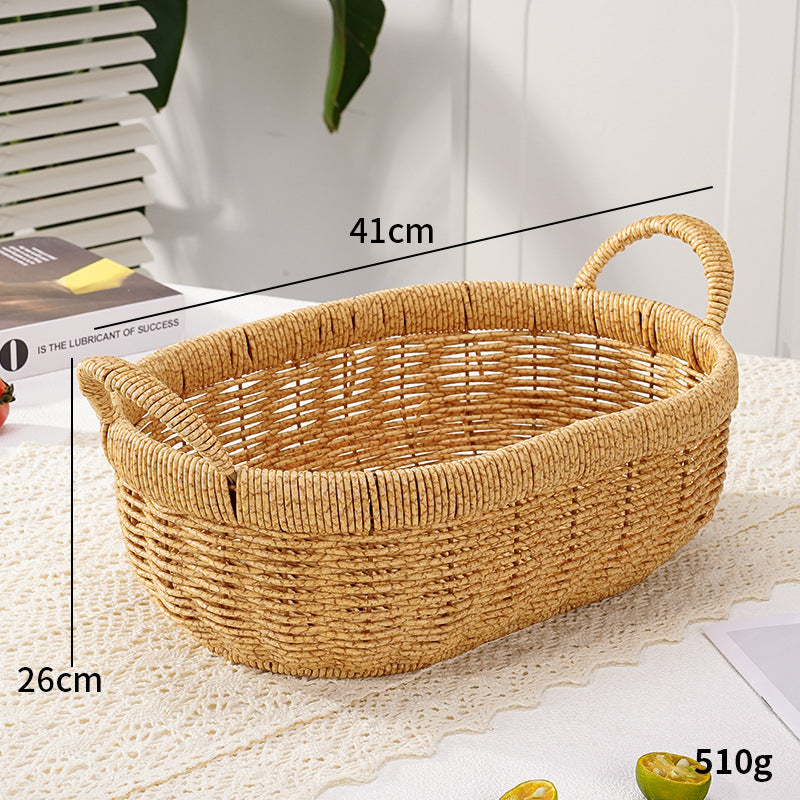 Decorative Round Woven Storage Basket