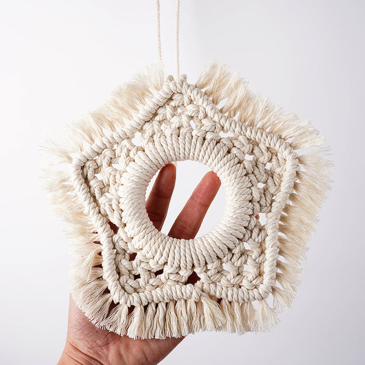 Star-Shaped Macrame Wall Decor
