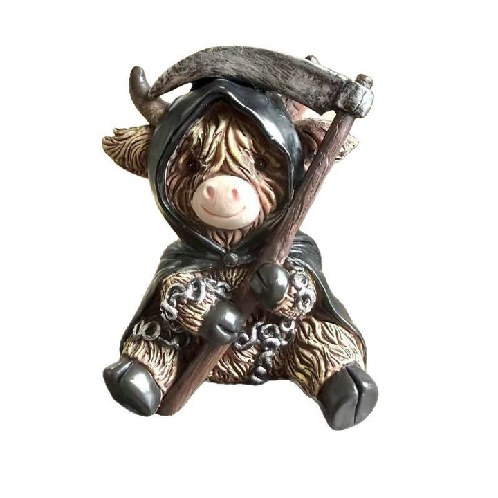 Funny Halloween Cow Figurine