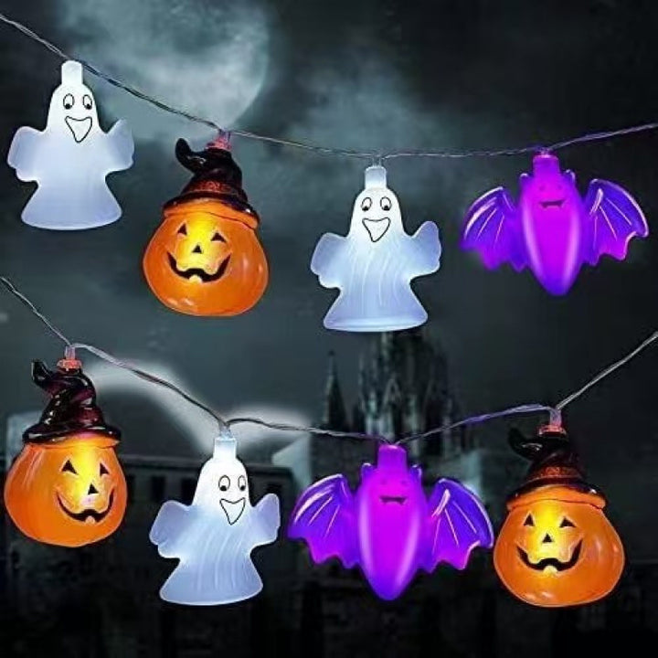 Decorative Halloween LED Pumpkin Ghost Bat String Lights