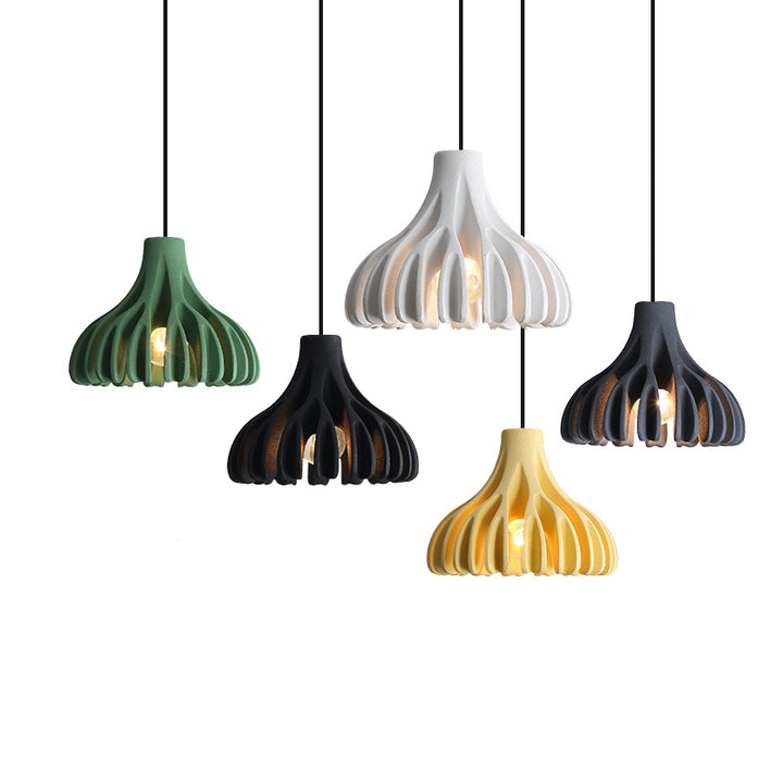 Modern sculptural pendant light