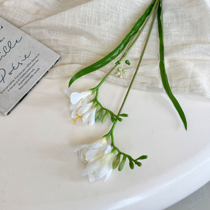 Elegant Faux Freesia Floral Stem