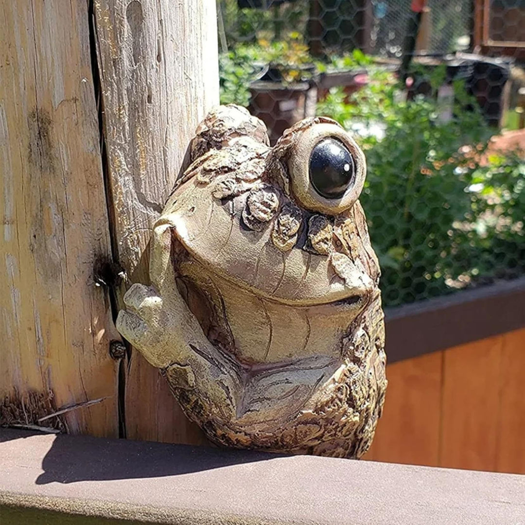 Whimsical Frog Wall Sculpture
