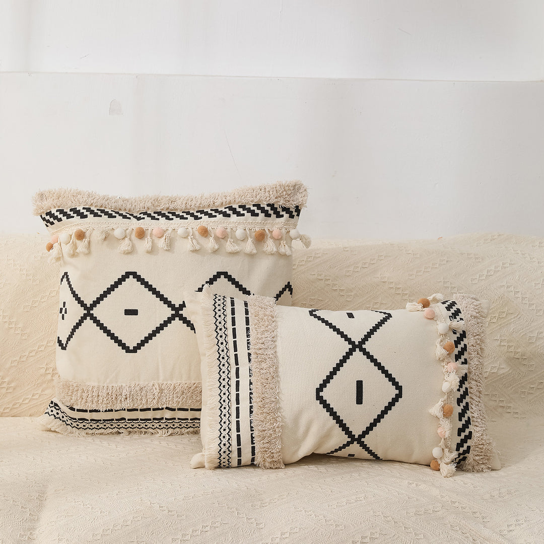 Decorative Tufted Geometric Throw Pillow
