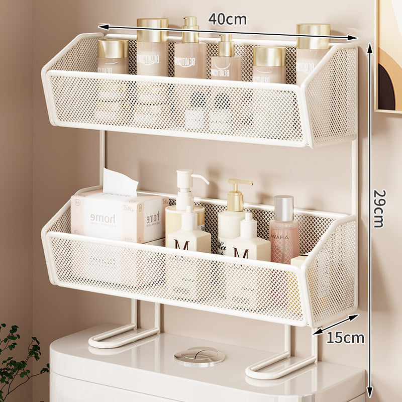 Mesh Two-Tier Bathroom & Countertop Organizer Shelf
