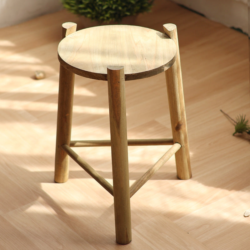 Massive wooden stool