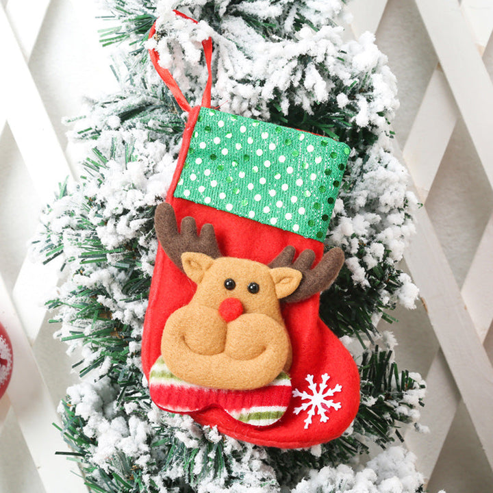 Christmas stocking with reindeer motif