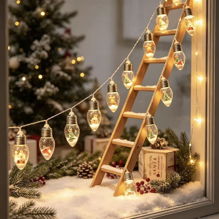 Christmas Snow Globe LED Lamp String Lights