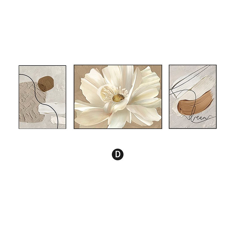Elegant Framed Abstract Floral Art Set