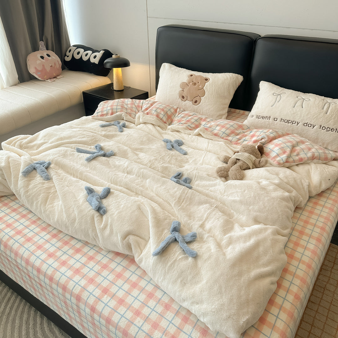 Plush Fleece Comforter Set