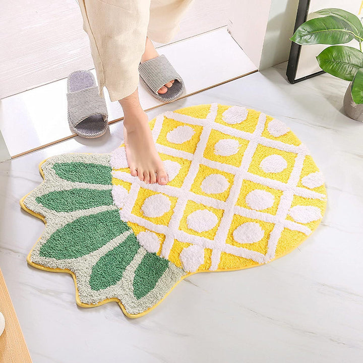 Lemon Slice Shape Bath Mat
