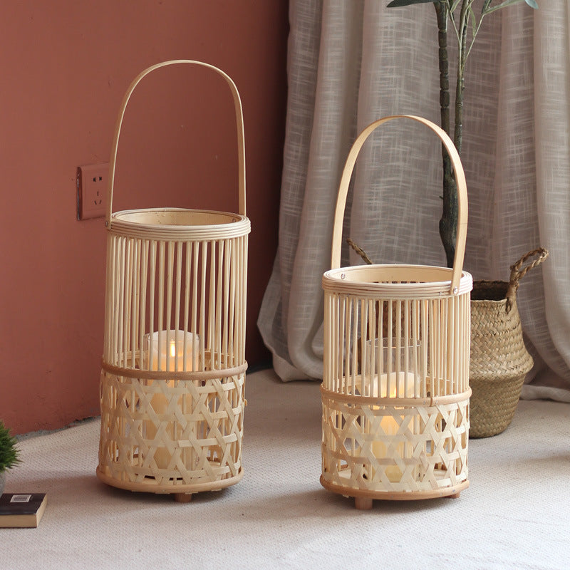 Handcrafted lantern made of rattan