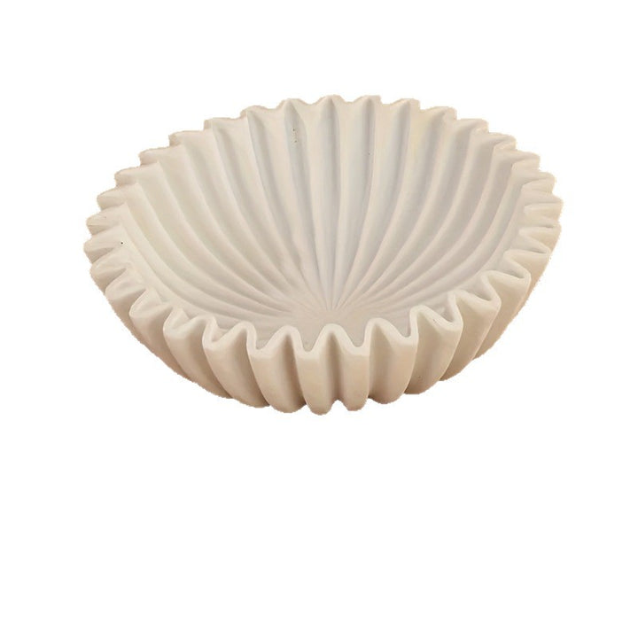 Decorative Fluted Ceramic Bowl