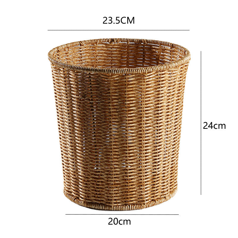Handcrafted Natural Willow Trash Basket