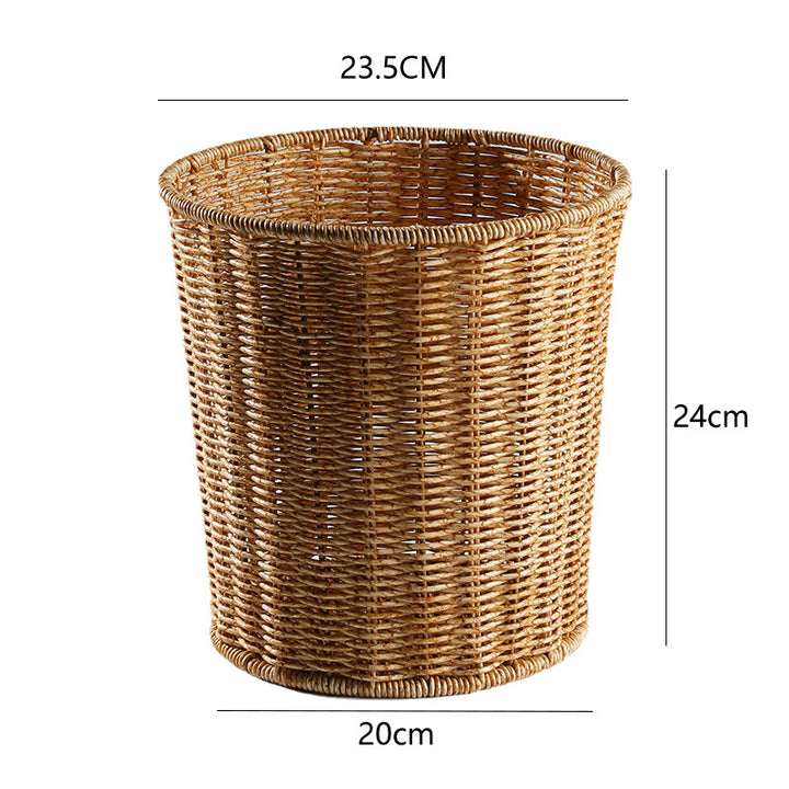 Handcrafted Natural Willow Trash Basket