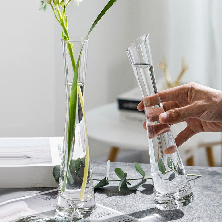 Elegant Tall Glass Flower Vase